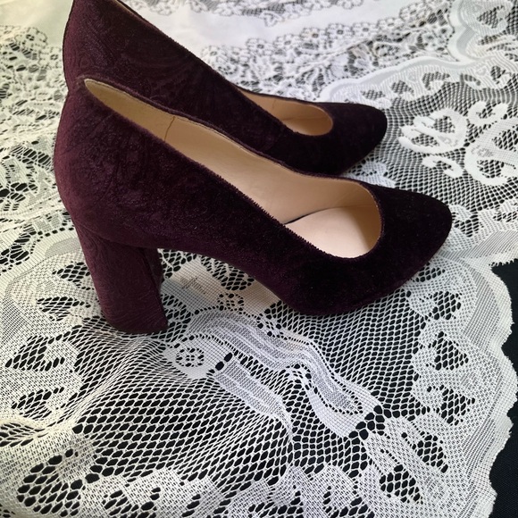 Nine West Dark Purple Velvet Pumps - Picture 5 of 6
